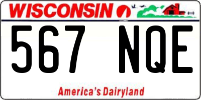 WI license plate 567NQE