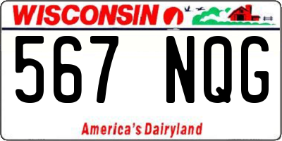 WI license plate 567NQG