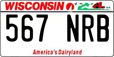 WI license plate 567NRB
