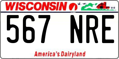 WI license plate 567NRE