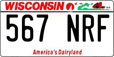 WI license plate 567NRF