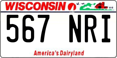 WI license plate 567NRI
