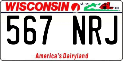WI license plate 567NRJ