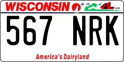 WI license plate 567NRK