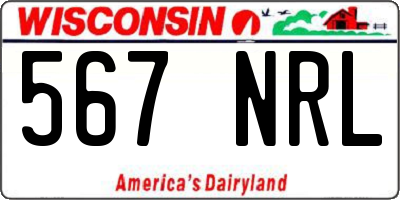 WI license plate 567NRL