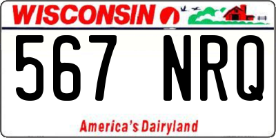 WI license plate 567NRQ
