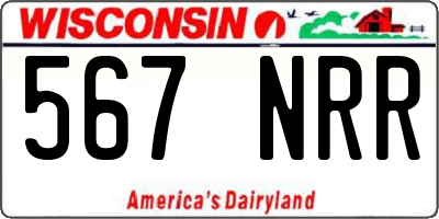 WI license plate 567NRR
