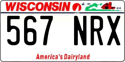 WI license plate 567NRX