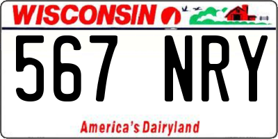 WI license plate 567NRY