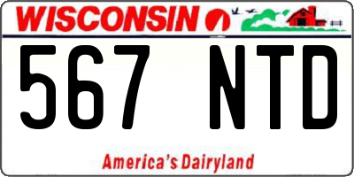 WI license plate 567NTD