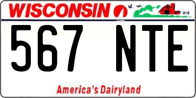 WI license plate 567NTE