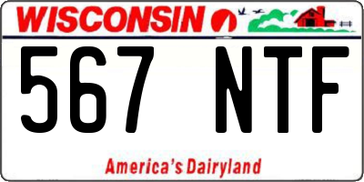 WI license plate 567NTF