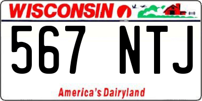 WI license plate 567NTJ