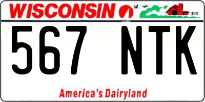 WI license plate 567NTK