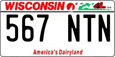 WI license plate 567NTN