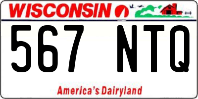 WI license plate 567NTQ