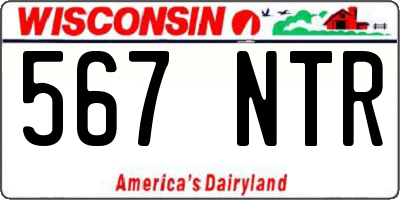 WI license plate 567NTR