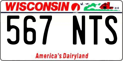 WI license plate 567NTS