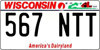 WI license plate 567NTT