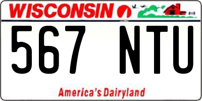 WI license plate 567NTU