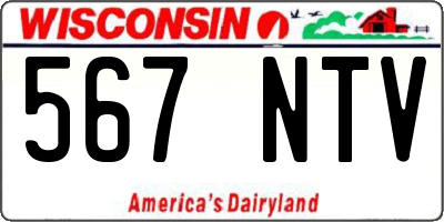 WI license plate 567NTV