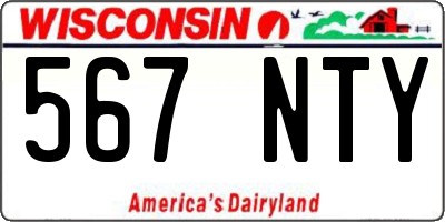 WI license plate 567NTY