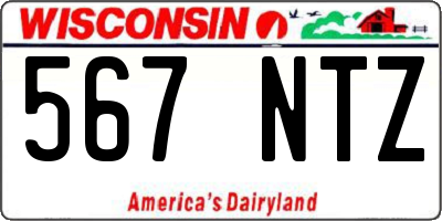 WI license plate 567NTZ