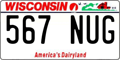 WI license plate 567NUG