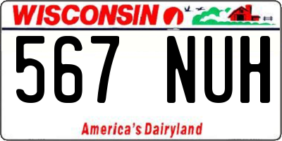 WI license plate 567NUH