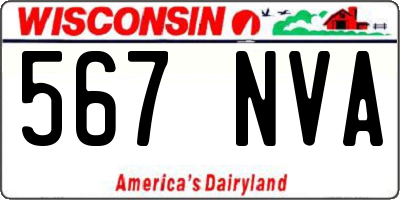 WI license plate 567NVA