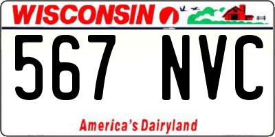 WI license plate 567NVC