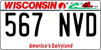 WI license plate 567NVD