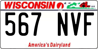 WI license plate 567NVF