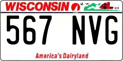 WI license plate 567NVG