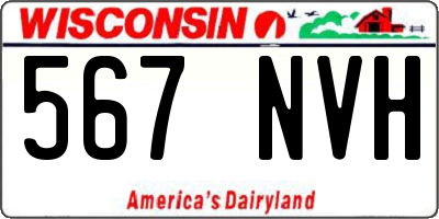 WI license plate 567NVH