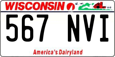 WI license plate 567NVI