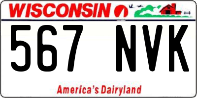 WI license plate 567NVK