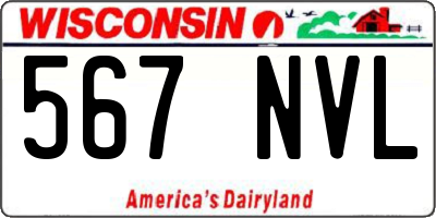 WI license plate 567NVL