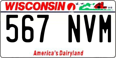 WI license plate 567NVM