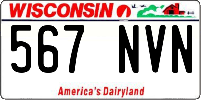 WI license plate 567NVN