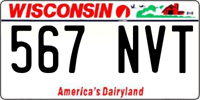 WI license plate 567NVT