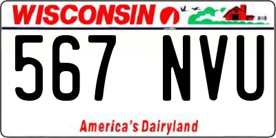 WI license plate 567NVU