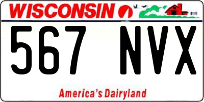 WI license plate 567NVX
