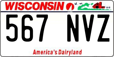 WI license plate 567NVZ