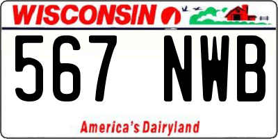 WI license plate 567NWB