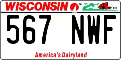 WI license plate 567NWF