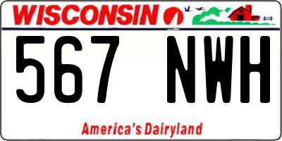 WI license plate 567NWH