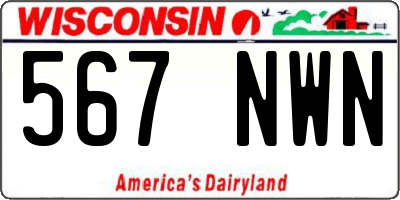 WI license plate 567NWN