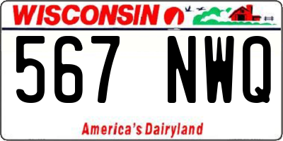 WI license plate 567NWQ