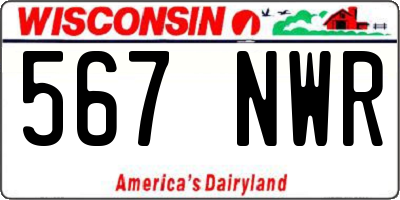 WI license plate 567NWR